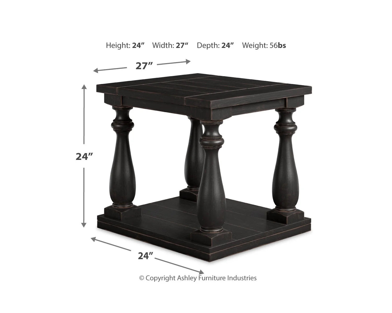 Black End Table O8262