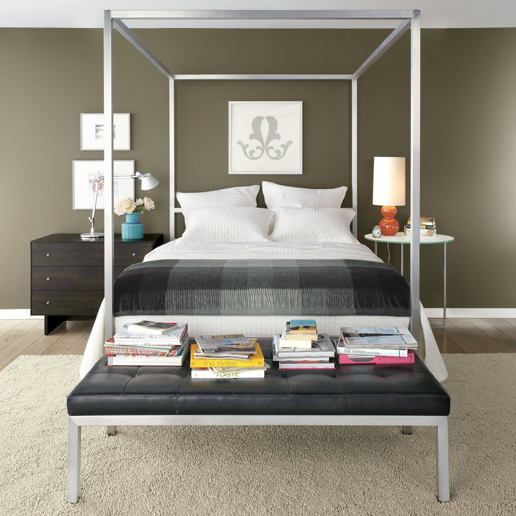 Modern Classic Round End Table in Stainless Steel with Smoke Tempered Glass Top T760997