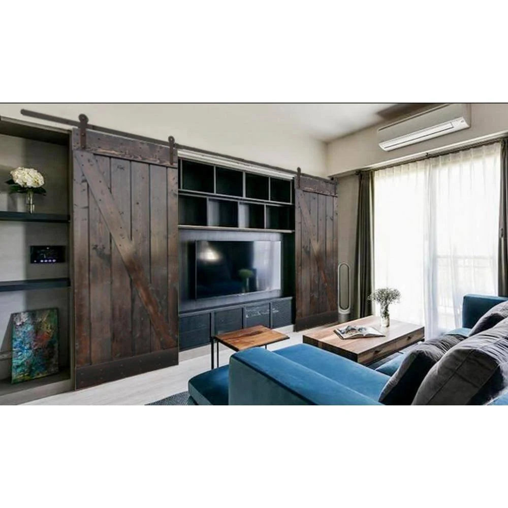Paneled Wood Barn Door with Installation Hardware Kit - 36 x 84 Q81098