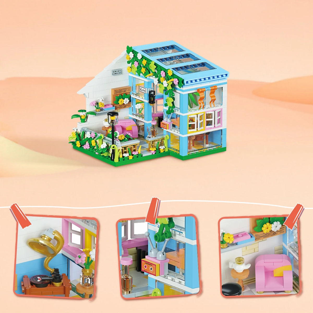 Wooden DIY Miniature Dollhouse Kit Y510888