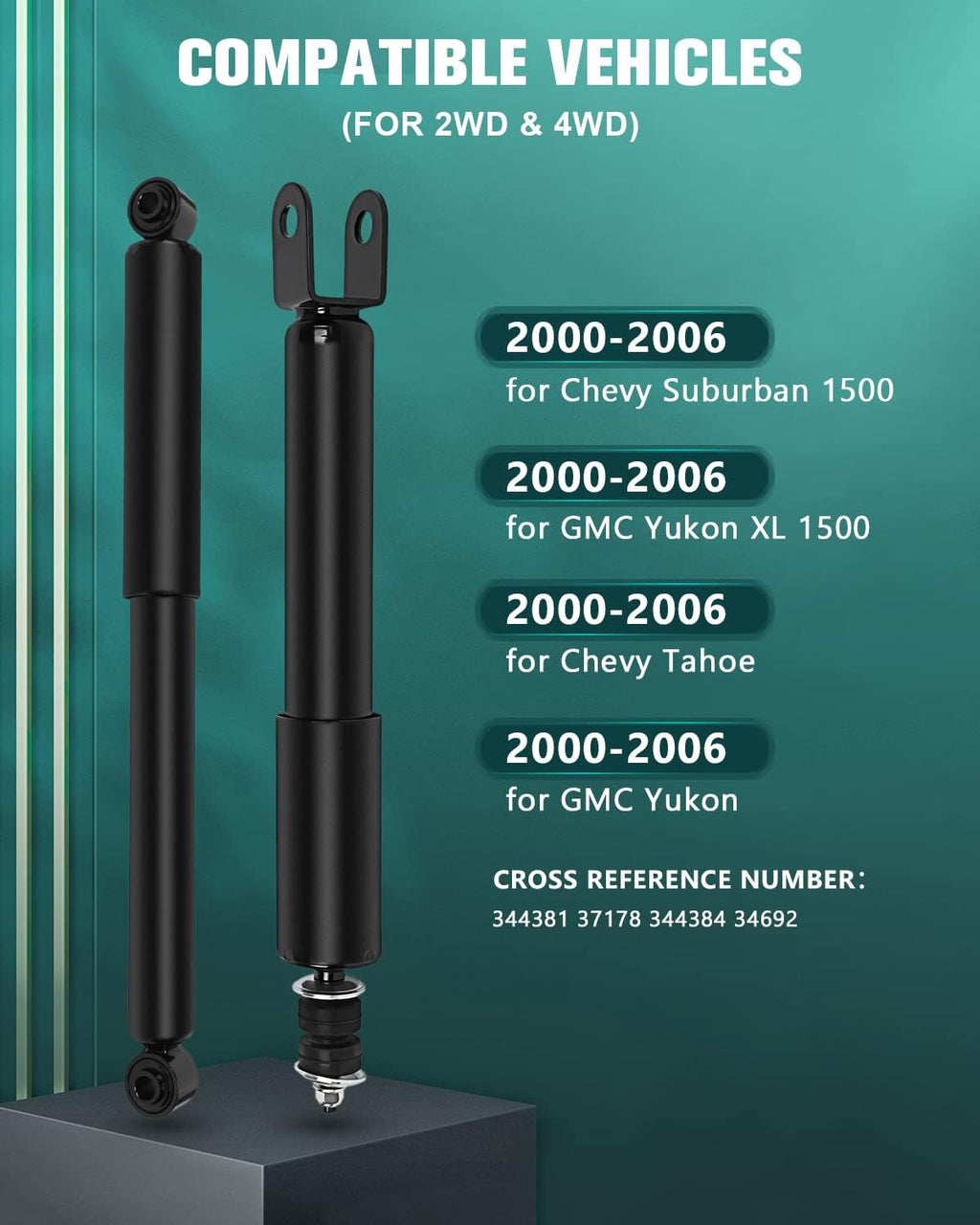 Front Rear Shock Absorber for Chevy Avalanche 1500 H863702