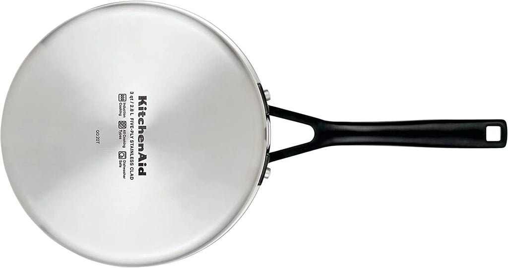5-Ply Clad Stainless Steel Saucepan with Lid, 3 Quart E347
