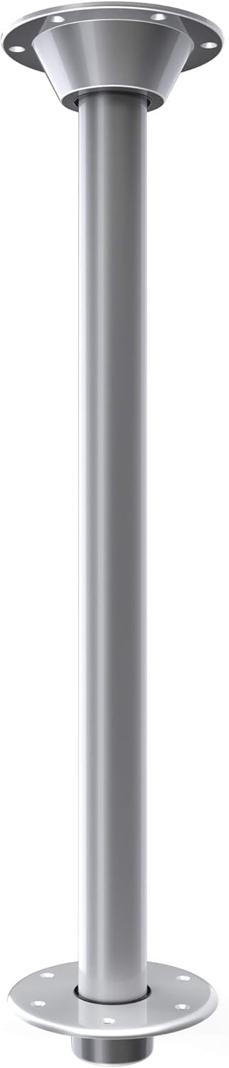 SurFit Legs for RV, Camper, Boat, Pontoon, Pedestal Legs from ITC Recessed Mount Silver Powder Coated Finish - 27 Single Pack P87293