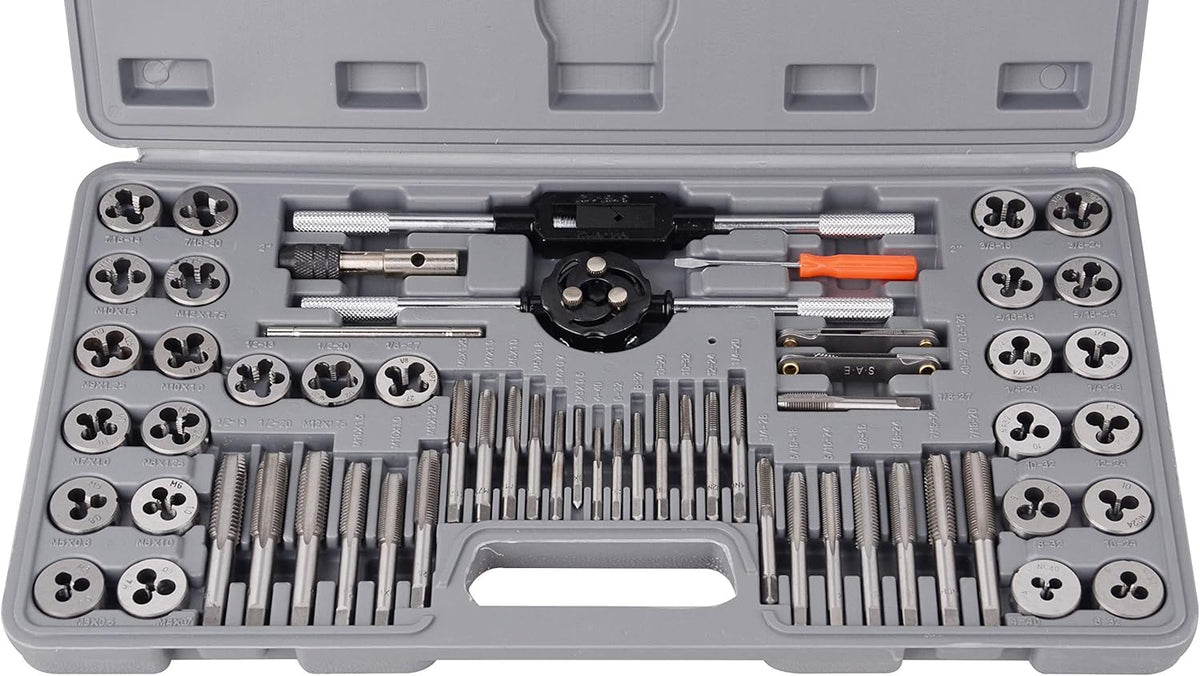 60 Pc Metric and SAE Alloy Tap and Die Set V701