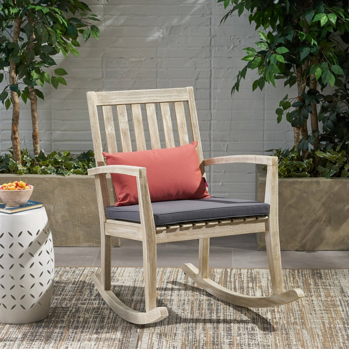 Acacia Wood Rocking Chair B521144