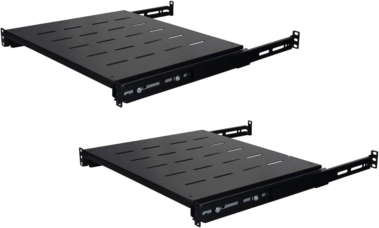 250mm 1U Heavy Duty Steel Sliding Shelf 2 Pack P85789