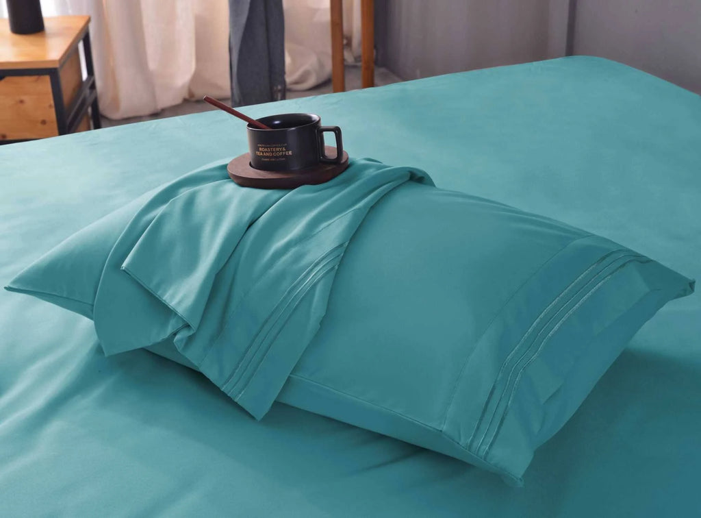 Teal Bamboo Sheet Set, 1800 Thread Count B9641
