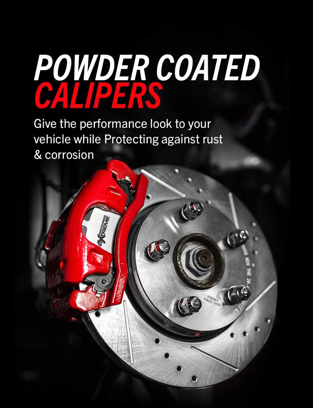 Red Powder Coated Brake Caliper Set T740