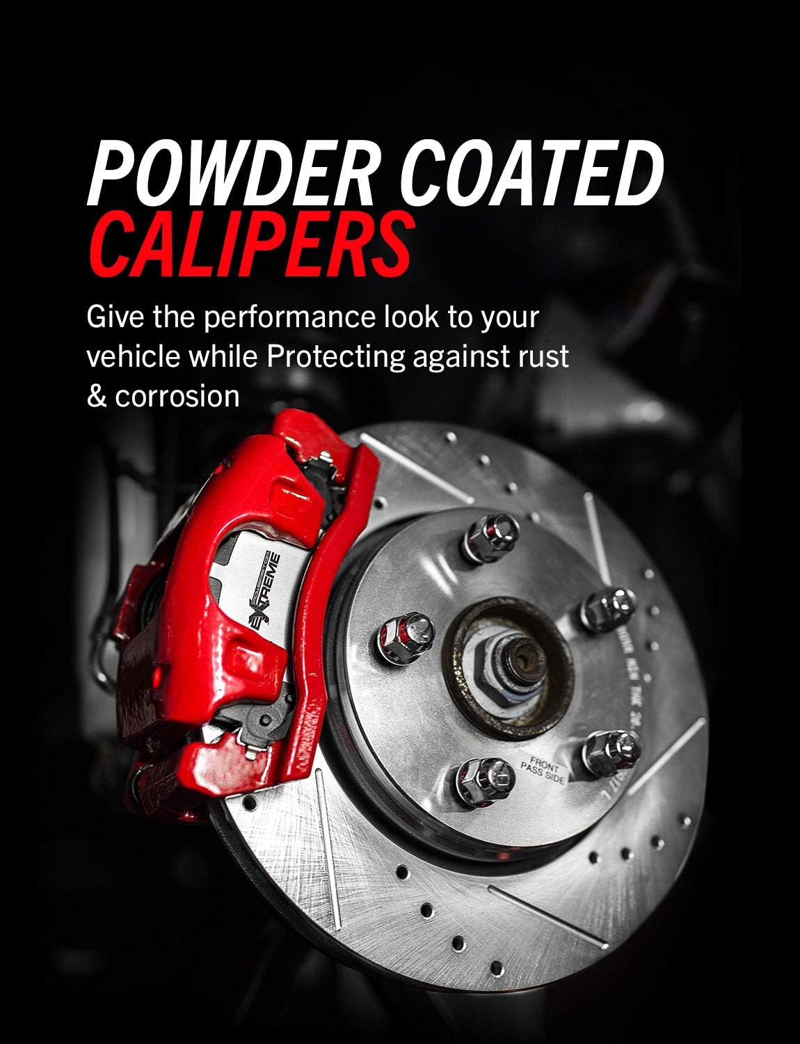 Red Powder Coated Brake Caliper Set T740
