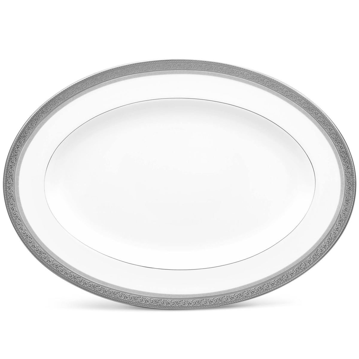 White 14-inch Oval Platter T231797
