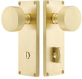 Modern Thumbturn Privacy Non-Keyed Sideplate Lockset 3-3/8x22 CtC Knob Q764
