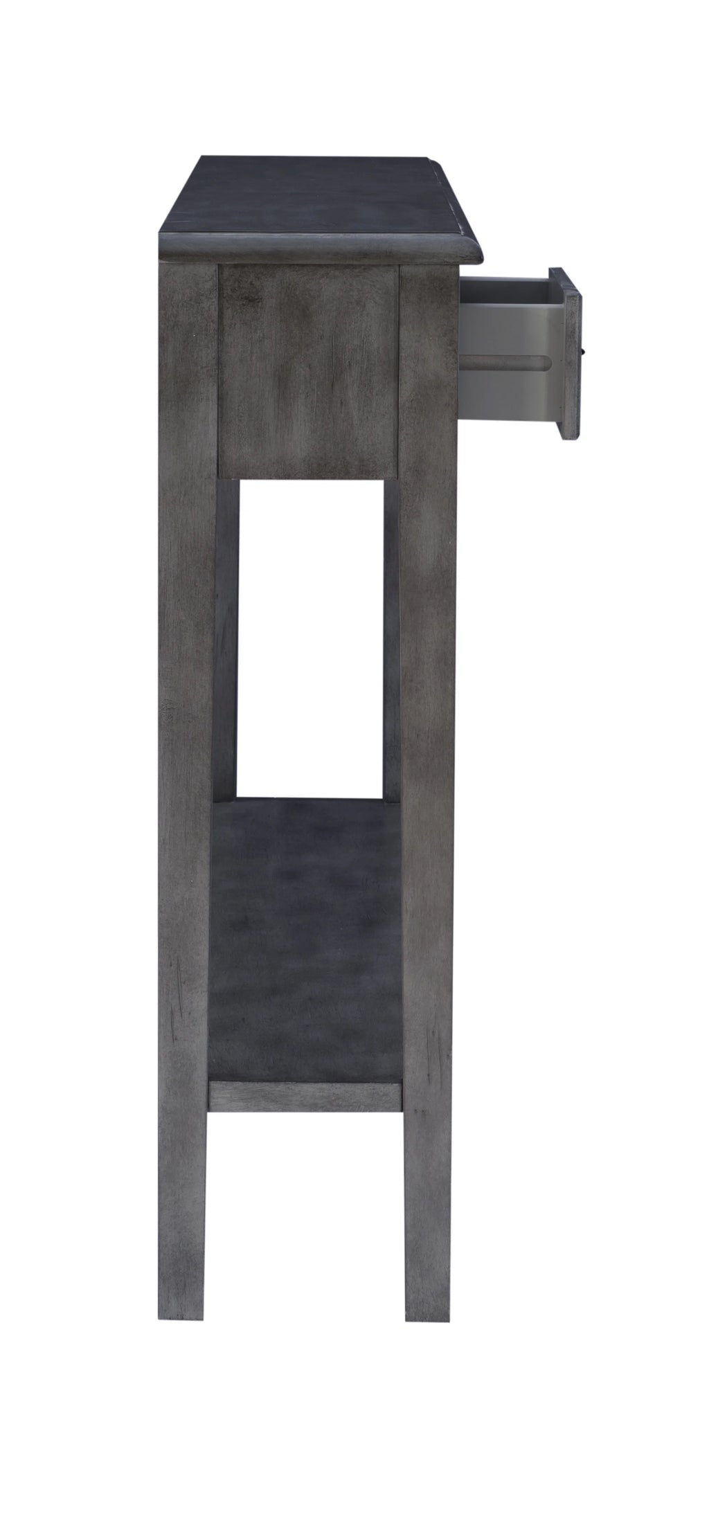 Gray 4-Drawer Console Table with Shelf H966365