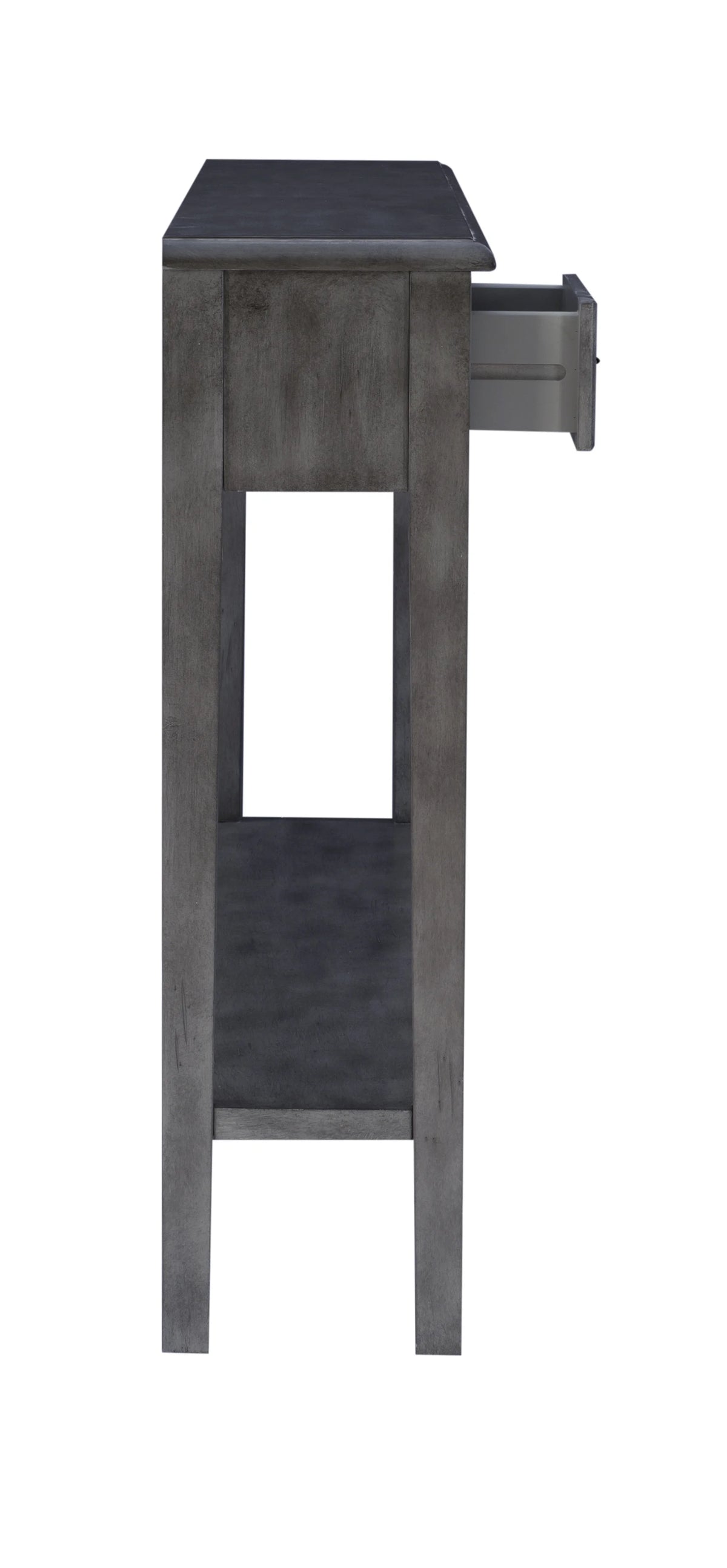 Gray 4-Drawer Console Table with Shelf H966365