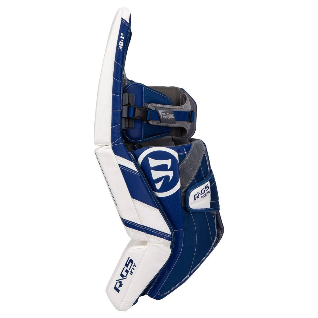 Intermediate Goalie Leg Pads White Royal 31+1x22 U978