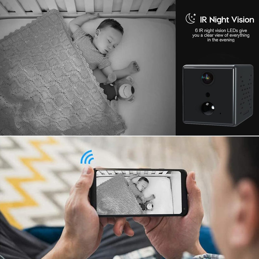 Wireless Indoor Security Camera with Night Vision, Pack of 2 O942