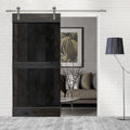 Stained Wooden Sliding Barn Door with Hardware Kit U356