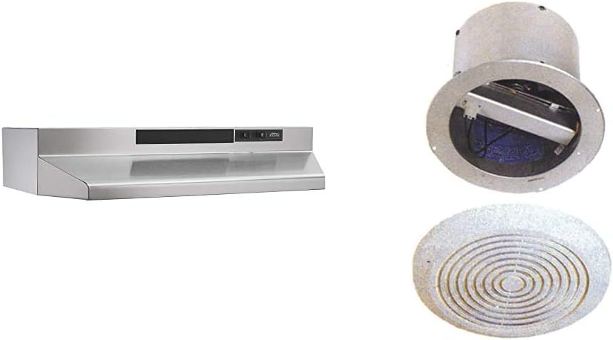 Black 24-Inch Range Hood Insert with Light, Pack of 2 U61975