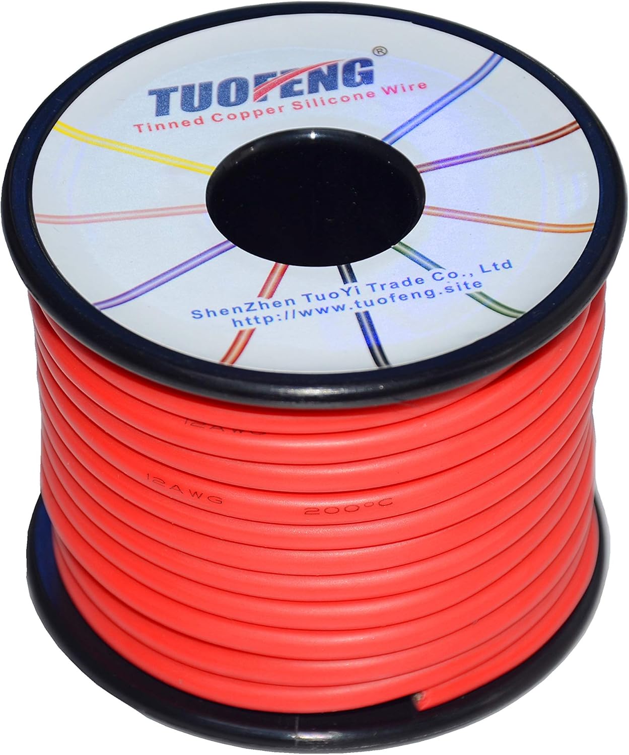 12 AWG Silicone Wire 70 feet Tinned Copper Stranded Wire High Temperature Resistance Pack of 2 D648