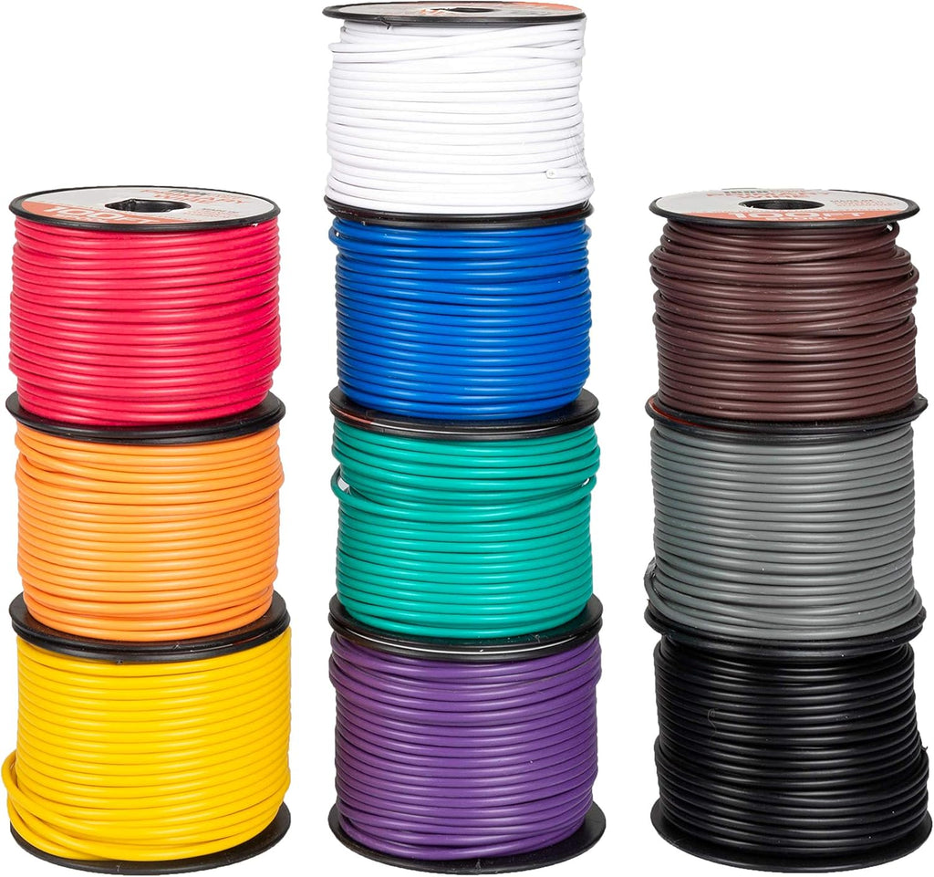 14 Gauge Copper Clad Aluminum Automotive Wire 100 Ft per Roll Pack of 2 Q494047