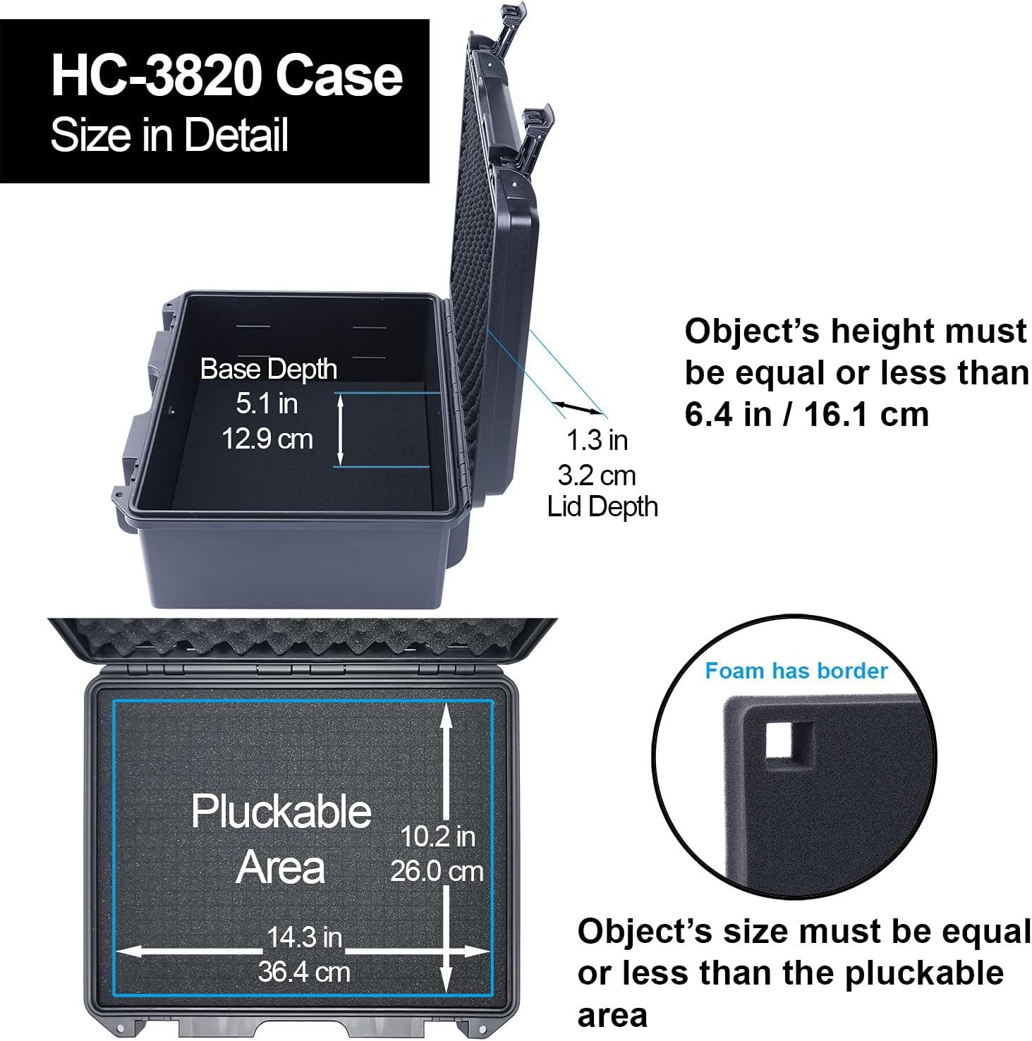 Waterproof Hard Case with Customizable Foam Insert M920676