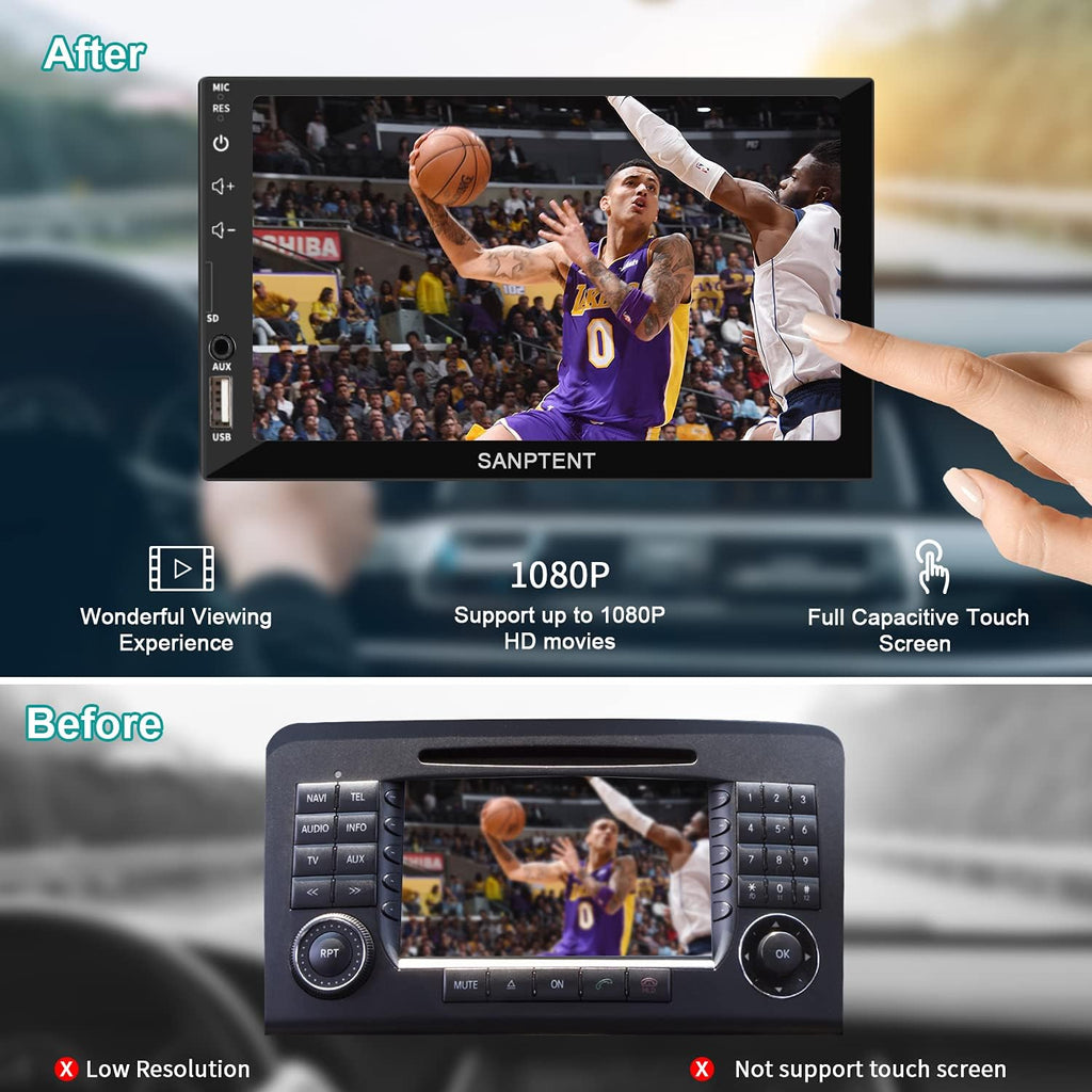 7 Inch Double Din Car Stereo with Bluetooth Q65727
