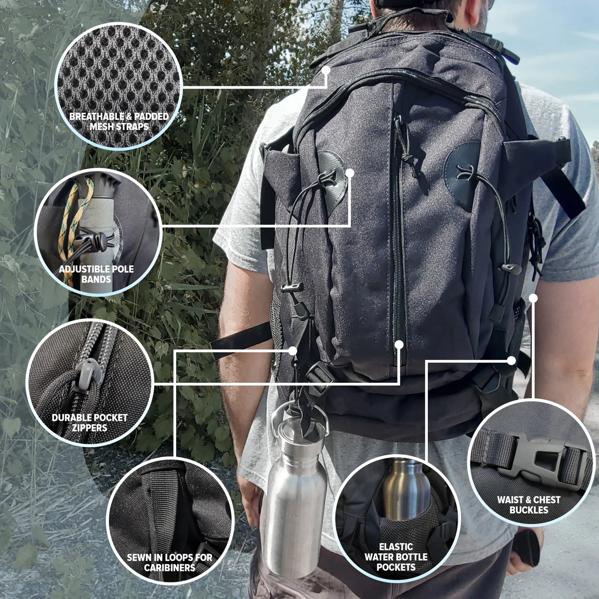 Camo Emergency Survival Backpack P575