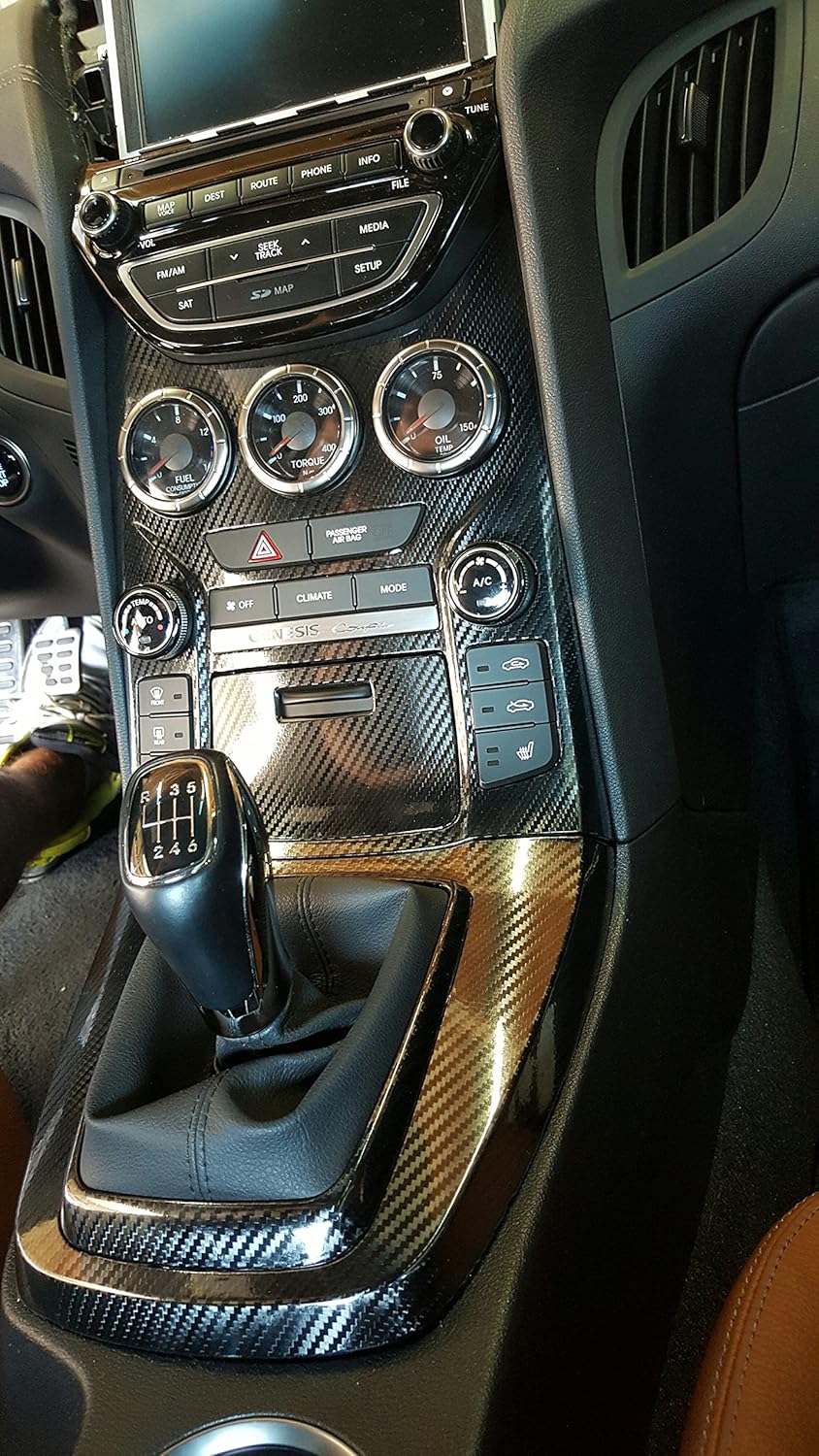 6ft x 5ft High Gloss Black Carbon Vinyl Wrap Film M641