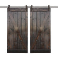Paneled Wood Barn Door with Installation Hardware Kit - 36 x 84 Q81098