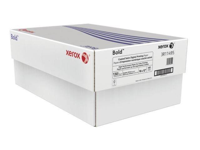 White 130 lb Coated Satin Printing Paper, 18 x 12 inch R58902
