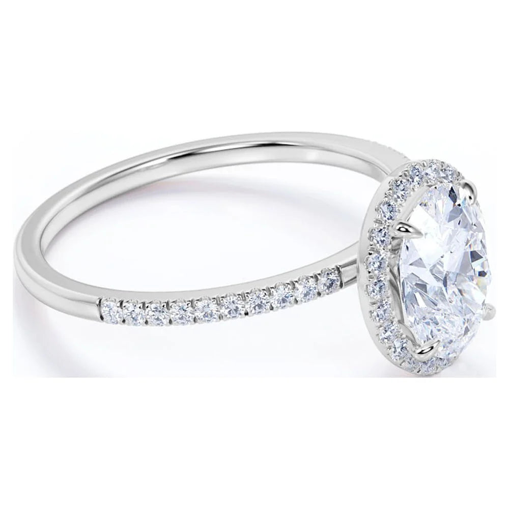 18k Gold Over Silver Moissanite Engagement Ring N178