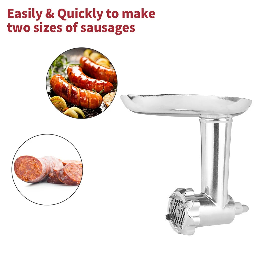 Metal Meat Grinder Attachment for KitchenAid Stand Mixers with Sausage Filler Tubers R123352