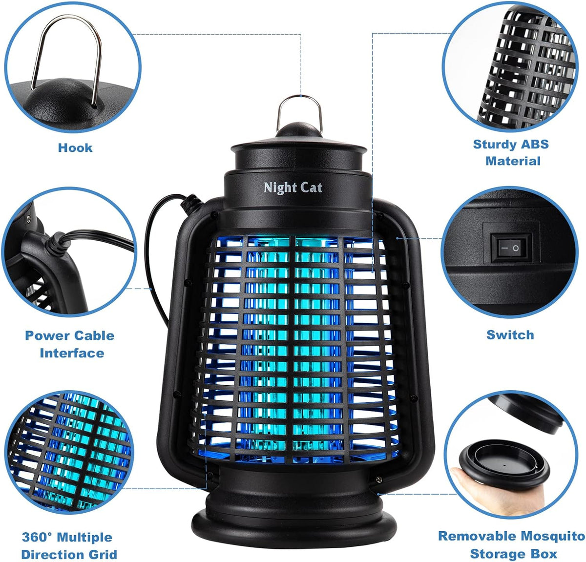 18W Electric Bug Zapper Mosquito Killer 4200V O301