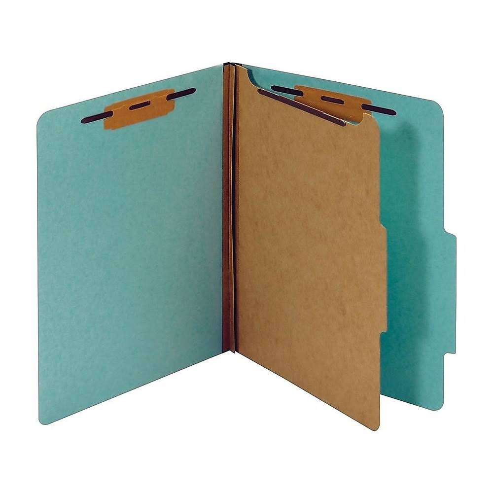 Light Blue Pressboard Classification Folder, Letter size, 20/Box X135575