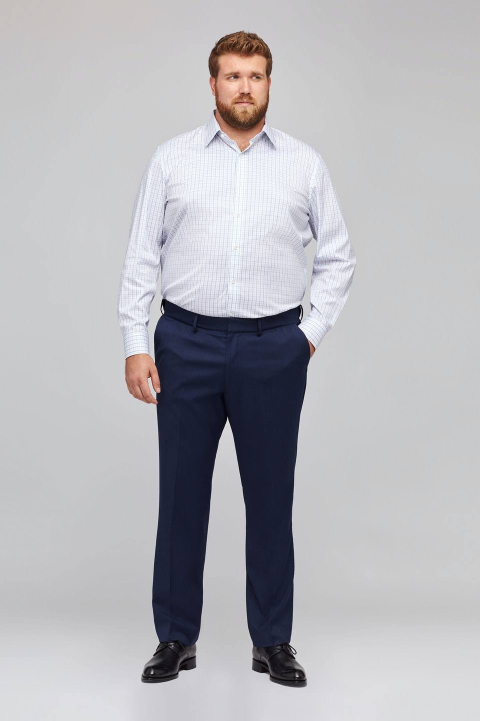 Blue Stretch Wool Suit Pant K79380