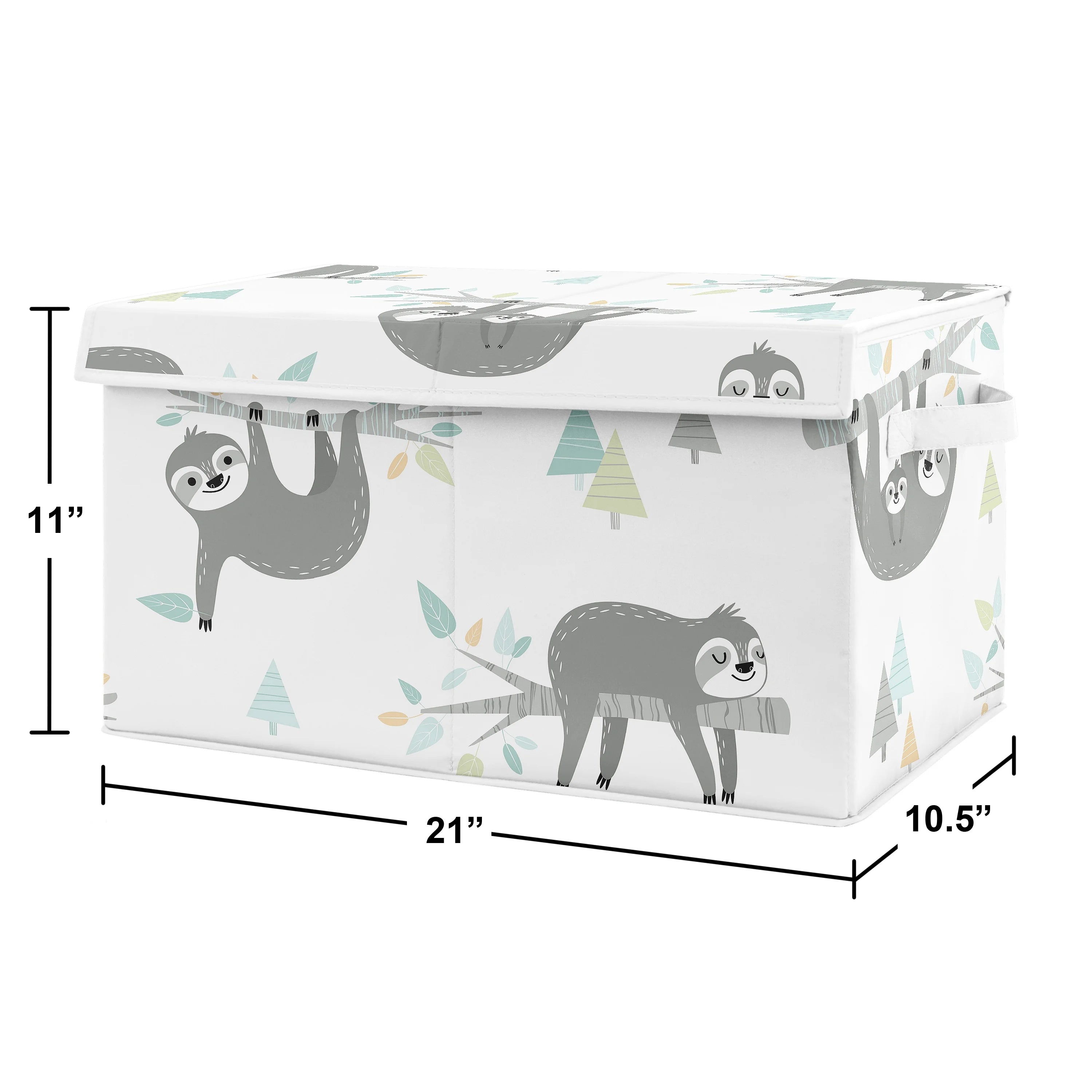 Aqua and Grey Storage Fabric Toy Box K58593