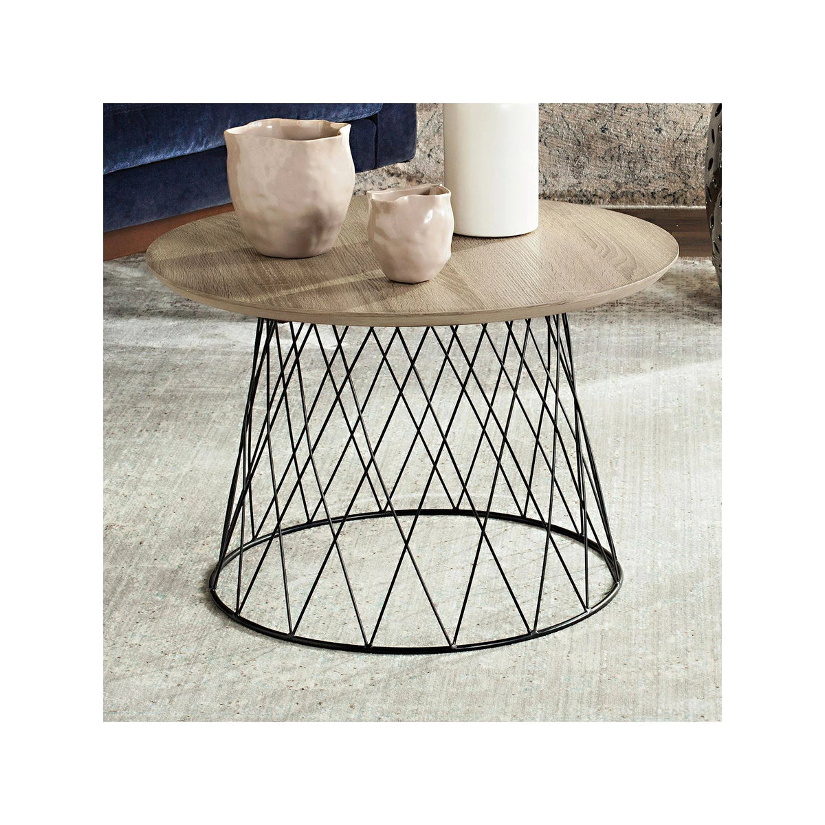 Light Grey Wood End Table F6175