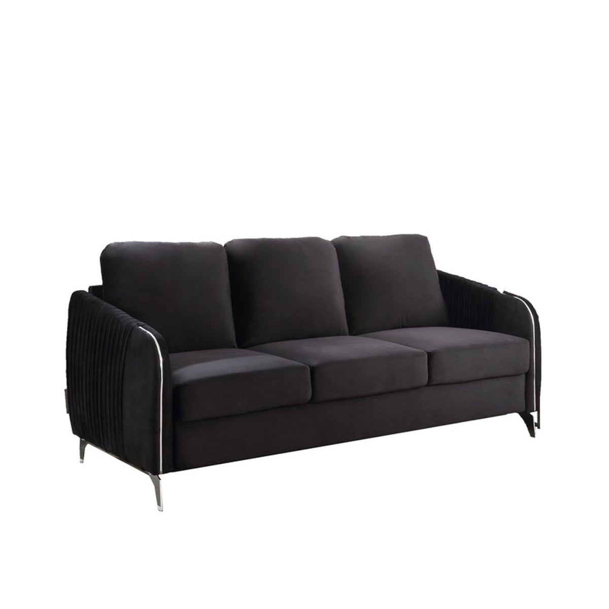 Black Velvet Sofa Couch E3004