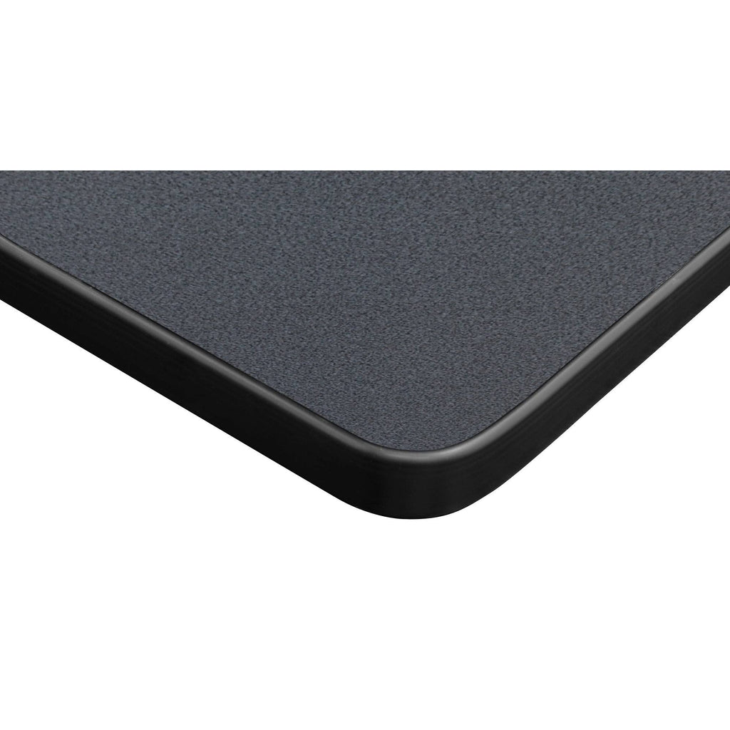 Mahogany Black Square Mobile Breakroom Table O907077