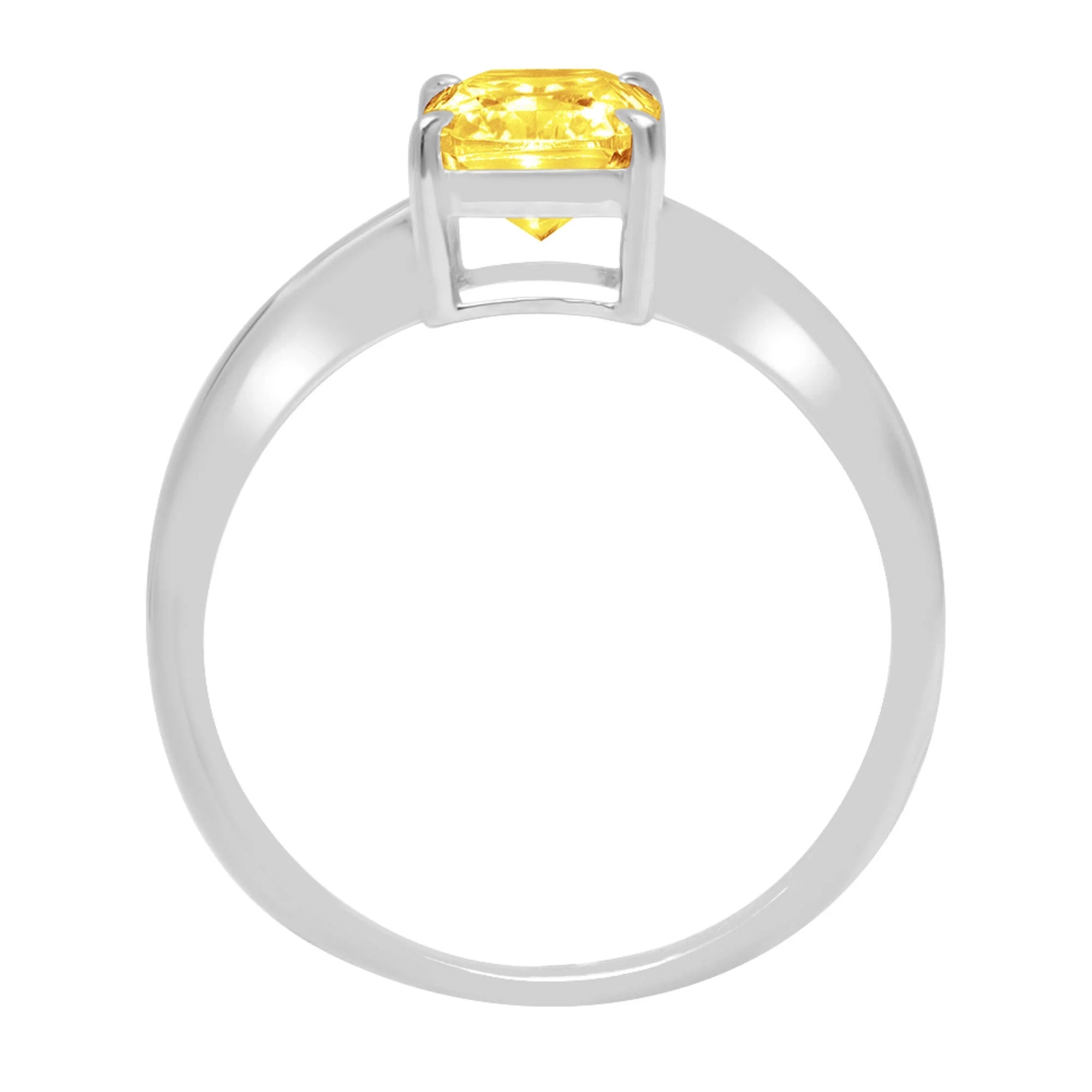 18K White Gold Solitaire Ring U6687