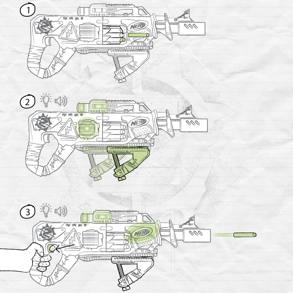Zombie Strike Contractor Blaster, 8 Darts T1830
