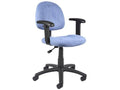 Blue Microfiber Posture Chair with Adjustable Arms W5941