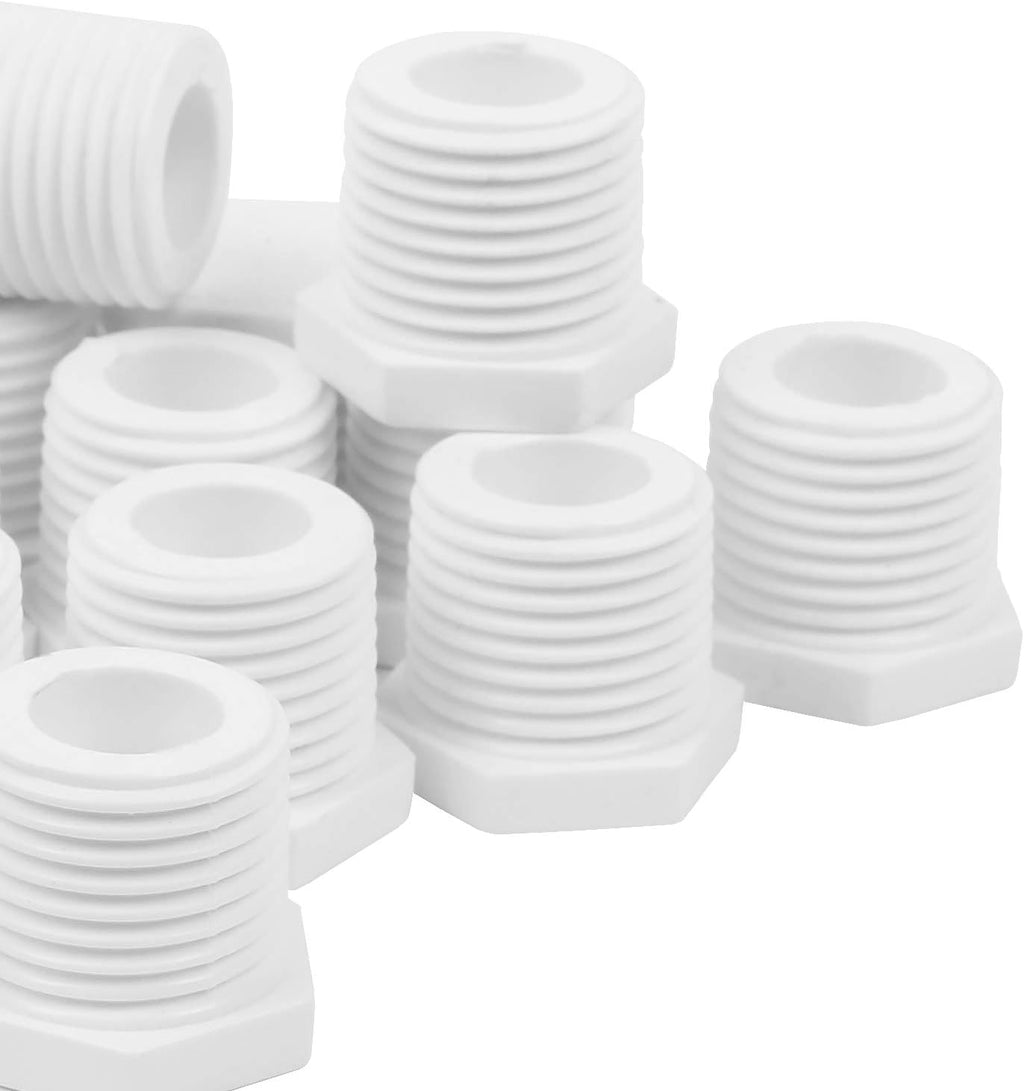 25 Pcs 1/2 Inch White Plastic Water Heater Drain Plug L85609