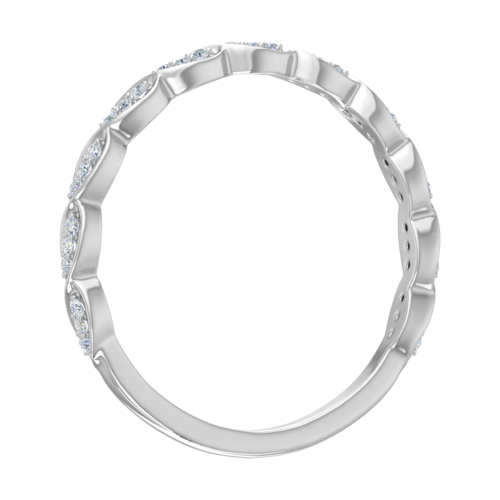 14K White Gold Diamond Eternity Wedding Band Ring Z14992