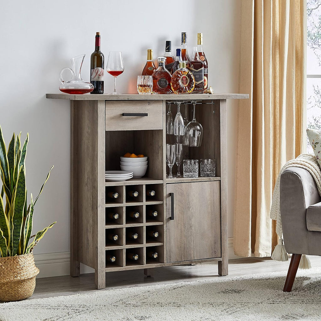 Stone Grey Bar Cabinet Server G42156