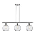 White and Polished Chrome 3 Light Island Light C487