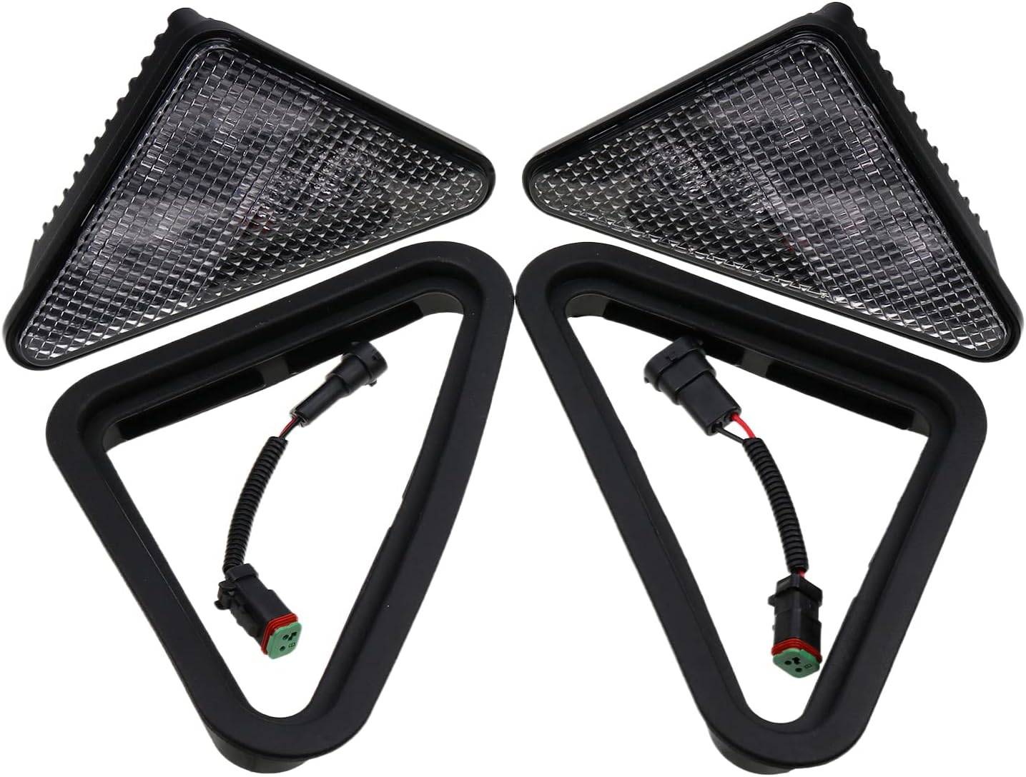 LED Headlight Kit with 2x Rubber Bezel Light Mount S3123