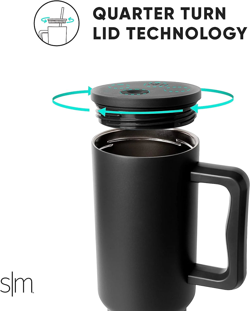 40 oz Insulated Stainless Steel Tumbler with Handle and Straw Lid T8211