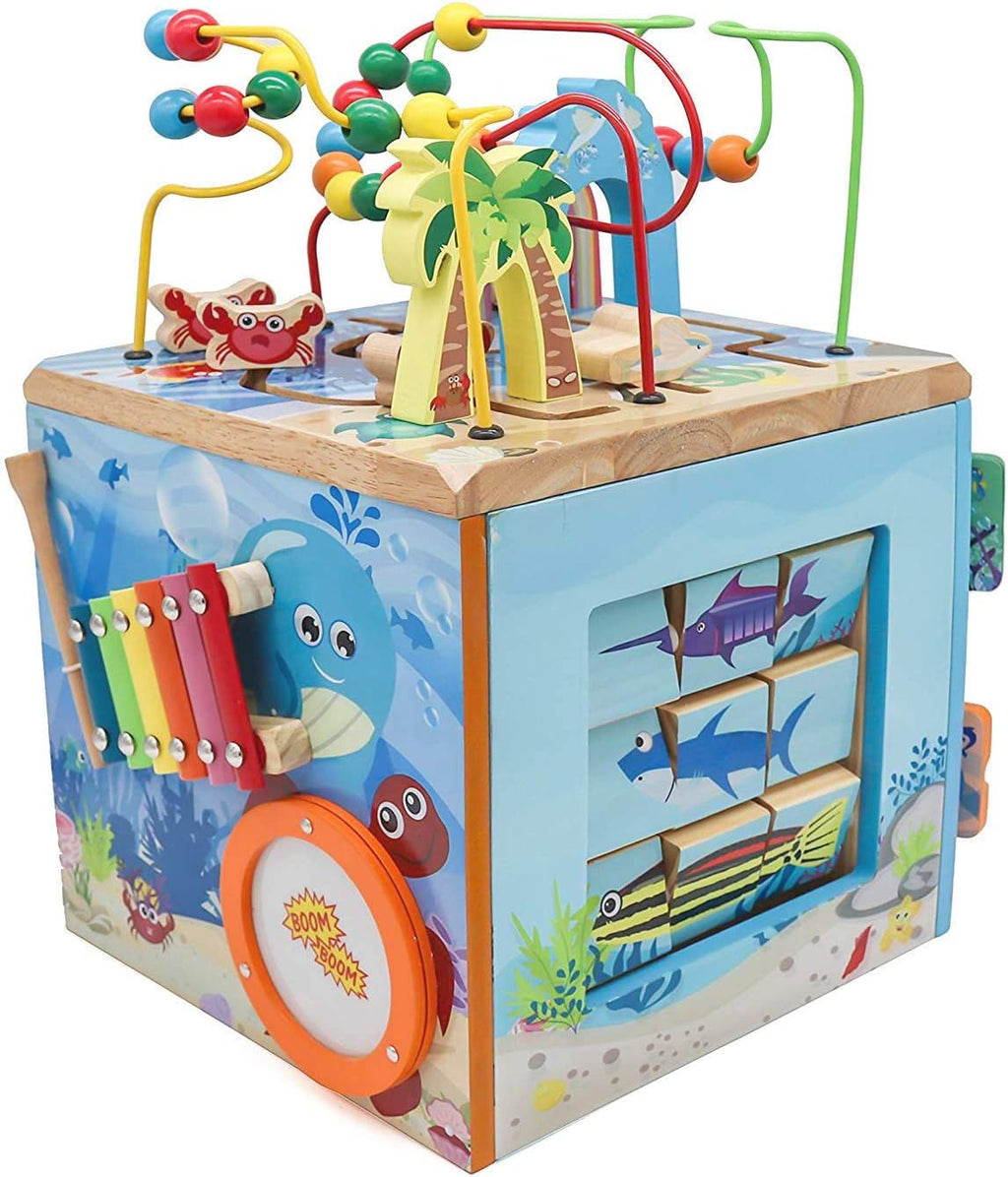 Deluxe Activity Wooden Maze Cube E38446