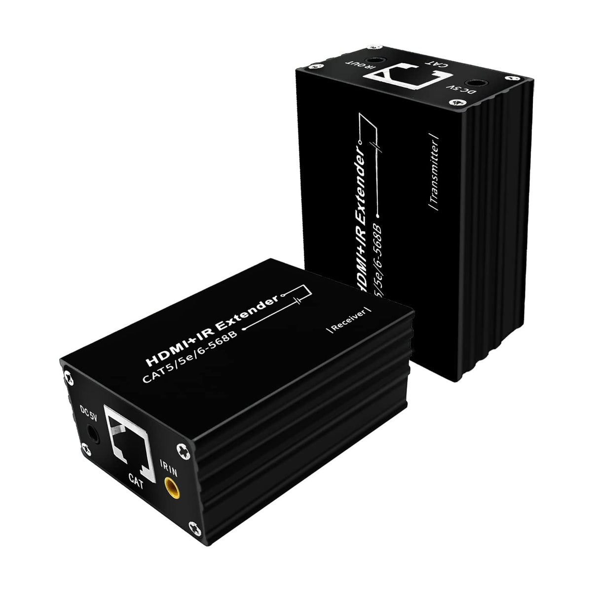 HDMI Extender by Single Cat 5E/6 Ethernet Cable with Bi-Directional IR Remote Control, Full HD 1080P, Pack of 2 I587