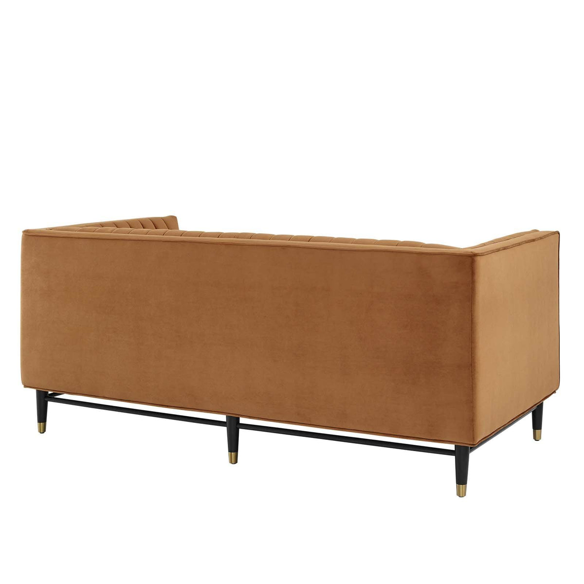 Gray Tufted Velvet Loveseat R858636